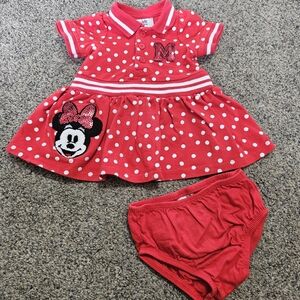 Disney Minnie Mouse Red Polka Dot Dress Set